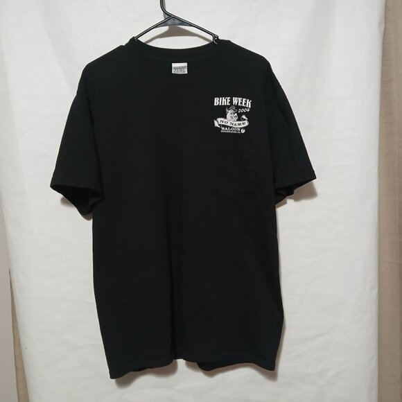 Vintage Y2K 2004 Bike Week No Name Saloon Edgewater, FL pocketed black T-shirt L - Picture 2 of 8